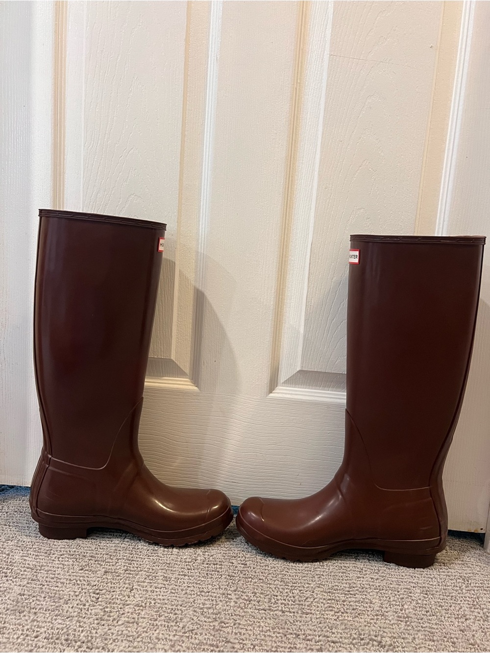 Hunter Brown Tall Waterproof Rain Boots - Picture 3 of 5